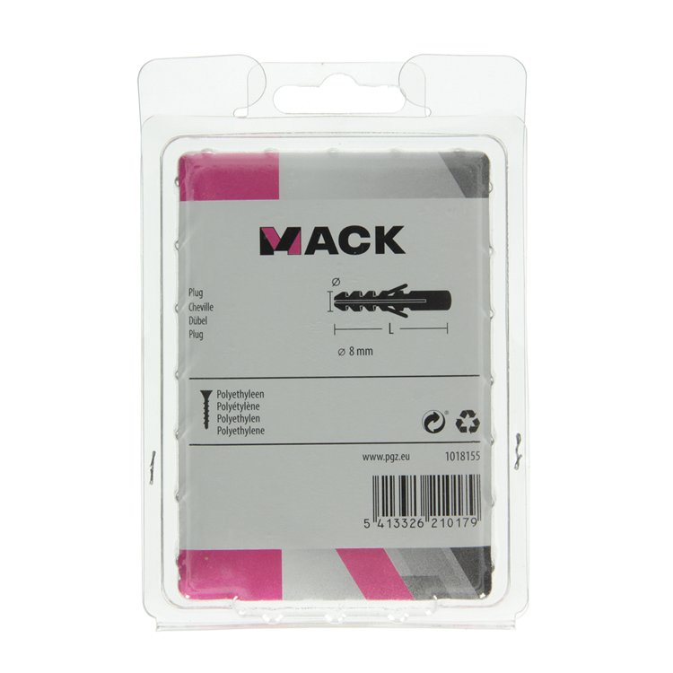 Mack 1018155 - tapón polietileno 85 piezas 8mm | 3 piezas