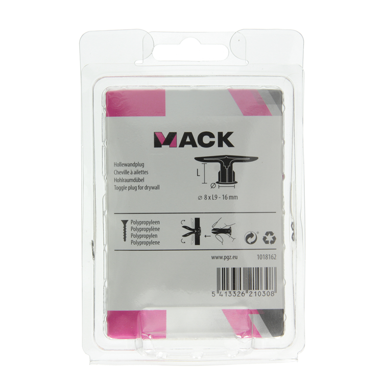 Mack 1018162 - taco hueco nylon 20uds tb | 5 piezas