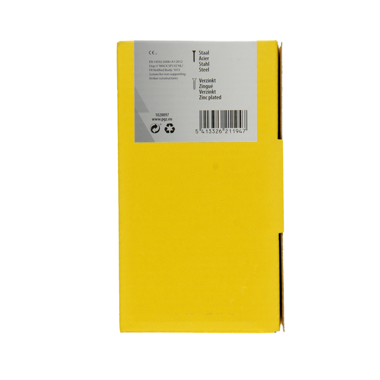 Mack 1020097 - tornillo para aglomerado con cabeza amarillo vz 200 uds 4,0 x 60 mm | 2 piezas