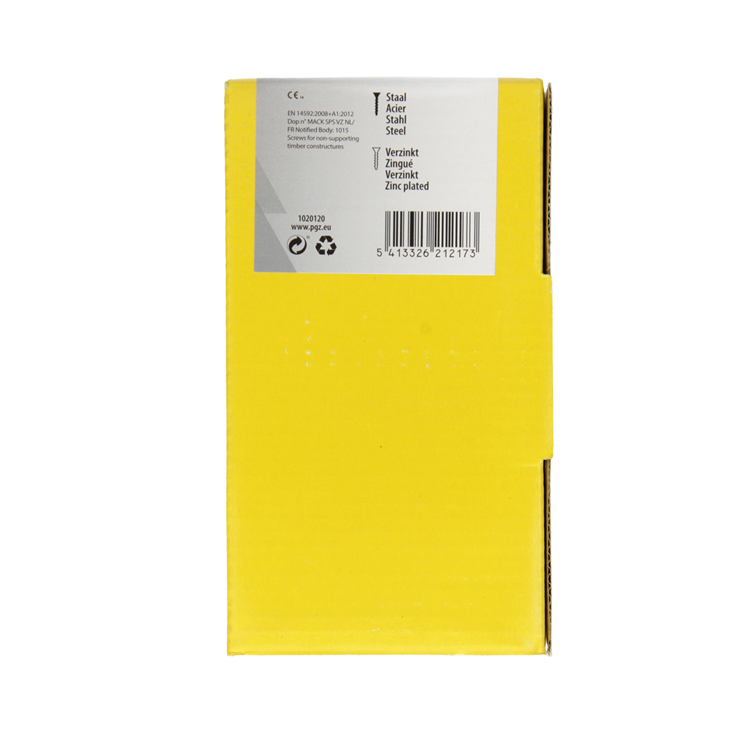 Mack 1020120 - tornillo para aglomerado con cabeza amarilla con 100 piezas 5,0 x 100 mm | 2 piezas