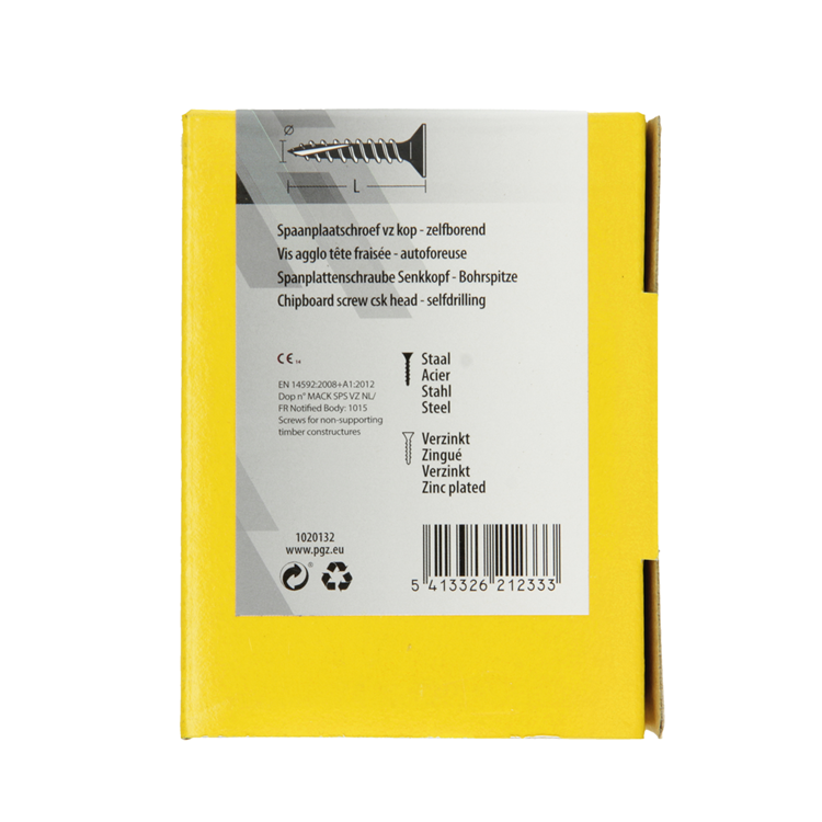 Mack 1020132 - tornillo aglomerado vz kp-autoblocantegvz 200uds 3,5 x 35 mm | 5 piezas