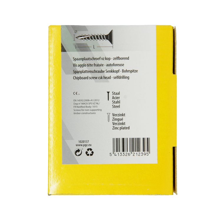 Mack 1020137 - tornillo aglomerado vz kp-autoblocantegvz 200uds 4,0 x 30 mm | 5 piezas