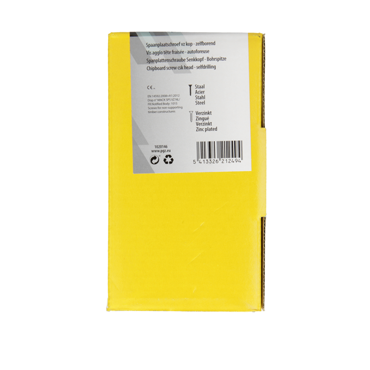 Mack 1020146 - tornillo aglomerado vz kp-autoblocantegvz 200uds 4,5 x 45 mm | 3 piezas
