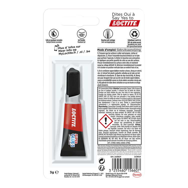 Loctite 1069861 - gel potente 3g | 6 pezzi