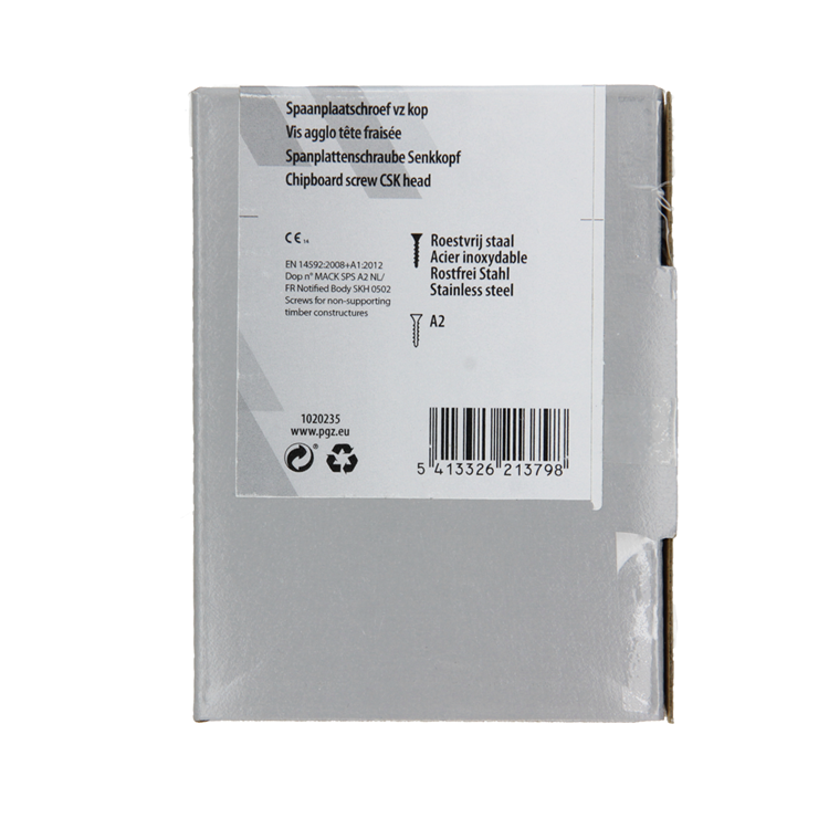 Mack 1020235 - tornillo aglomerado cabeza vz acero inoxidable a2 200 uds 4,0 x 40 mm | 2 piezas