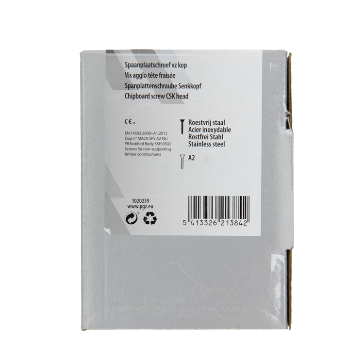 Mack 1020239 - tornillo aglomerado cabeza vz acero inoxidable a2 200 uds 4,5 x 35 mm | 2 piezas