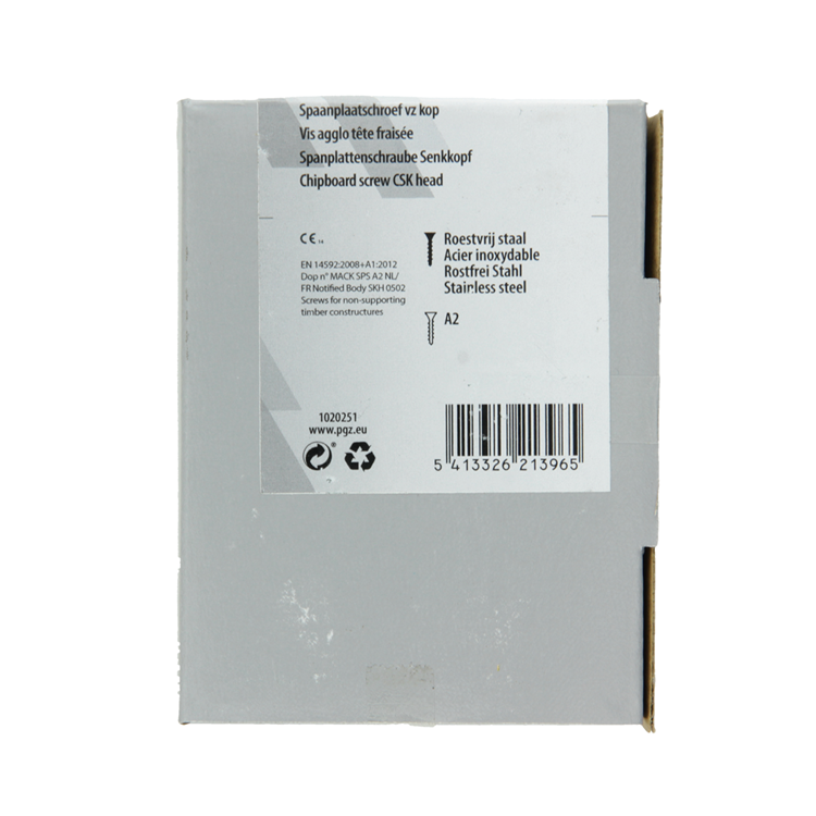 Mack 1020251 - tornillo para aglomerado cabeza vz acero inoxidable a2 50 piezas 6,0 x 80 mm | 2 piezas