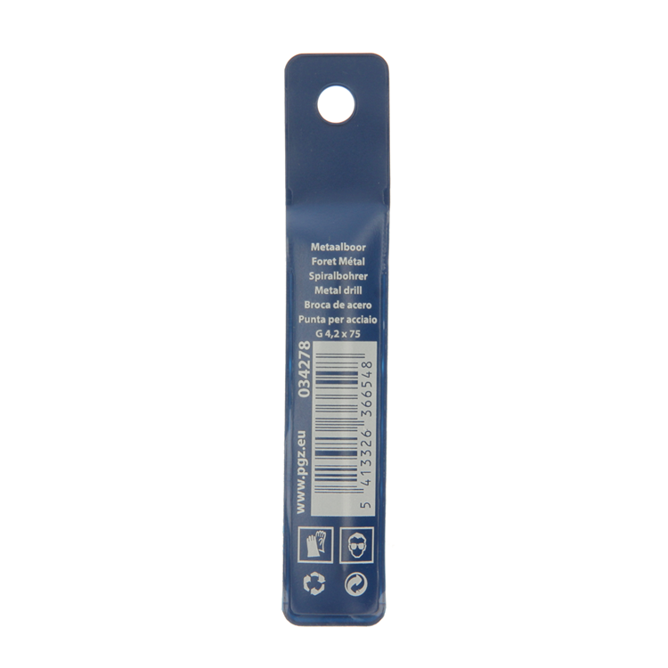 Mack 1018404 - taladro para metal hss g din 338 ø 4,2 x 75 mm | 5 piezas