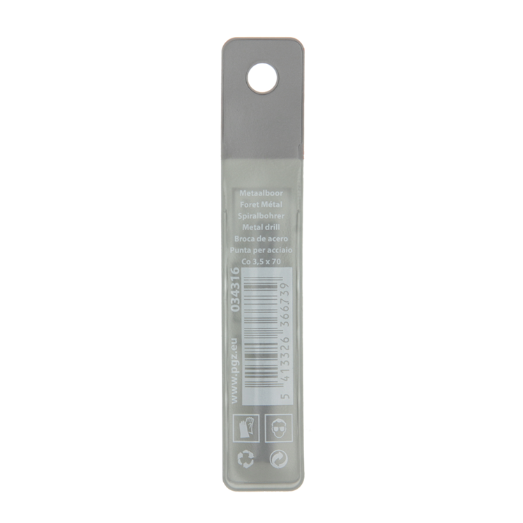 Mack 1018423 - taladro metal hss co5% din 338 ø 3,5 x 70 mm 2 uds | 5 piezas
