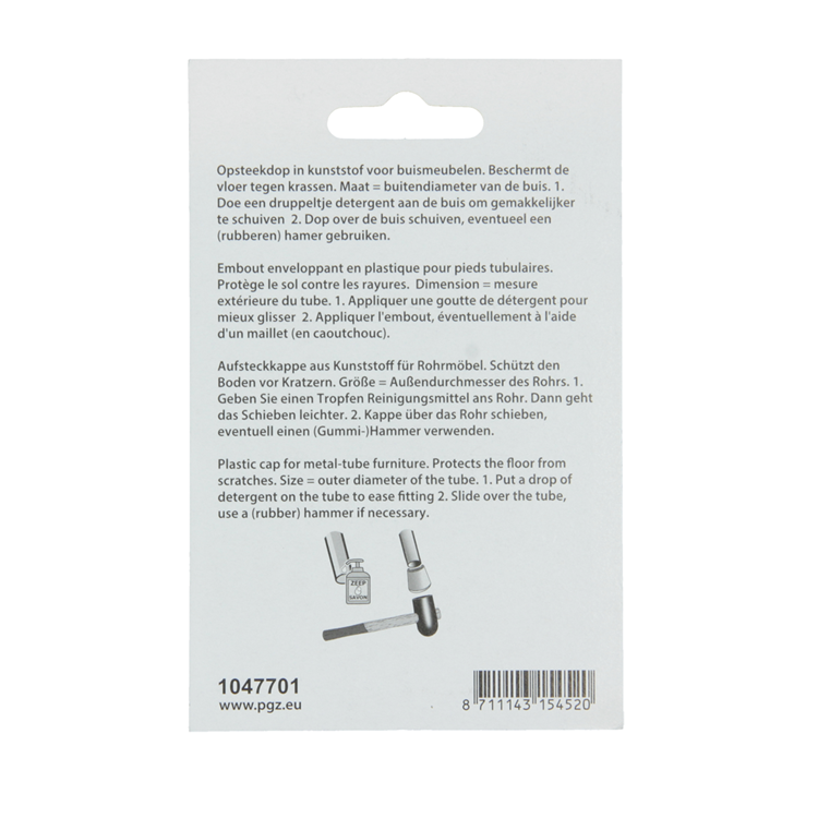 Mack 1047701 - tappo in plastica nero ø 22 mm 4 pz | 6 pezzi