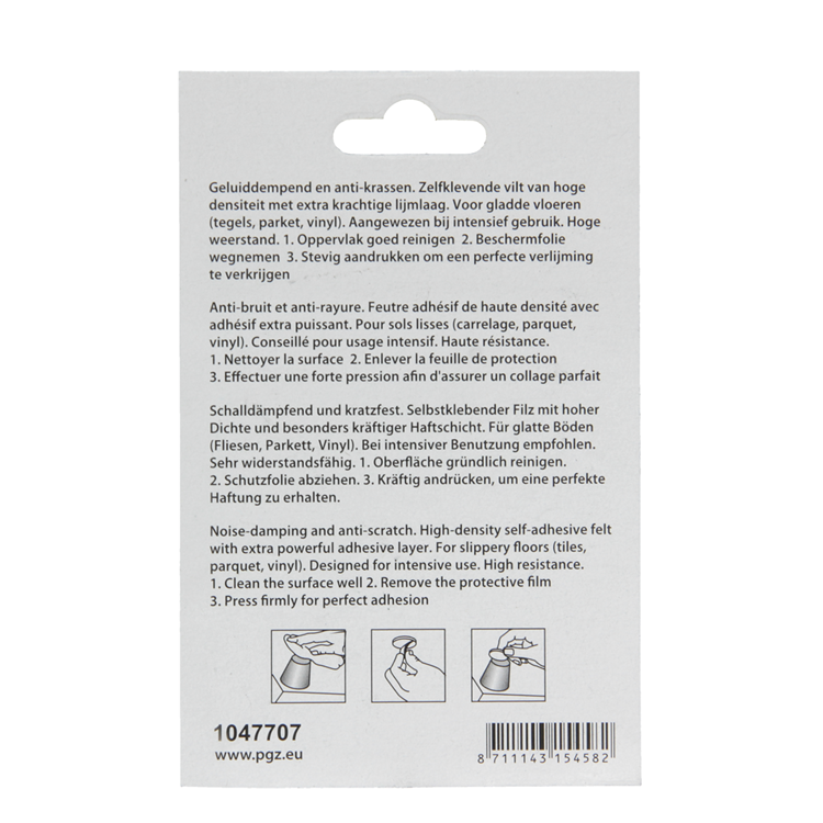 Mack 1047707 - superfeltro autoadesivo beige 19 x 19 mm 24 pz | 12 pezzi