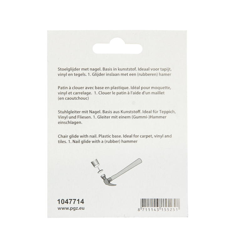 Mack 1047714 - chiodo scorrevole per sedia plastica marrone ø 25 mm 8 pz | 6 pezzi