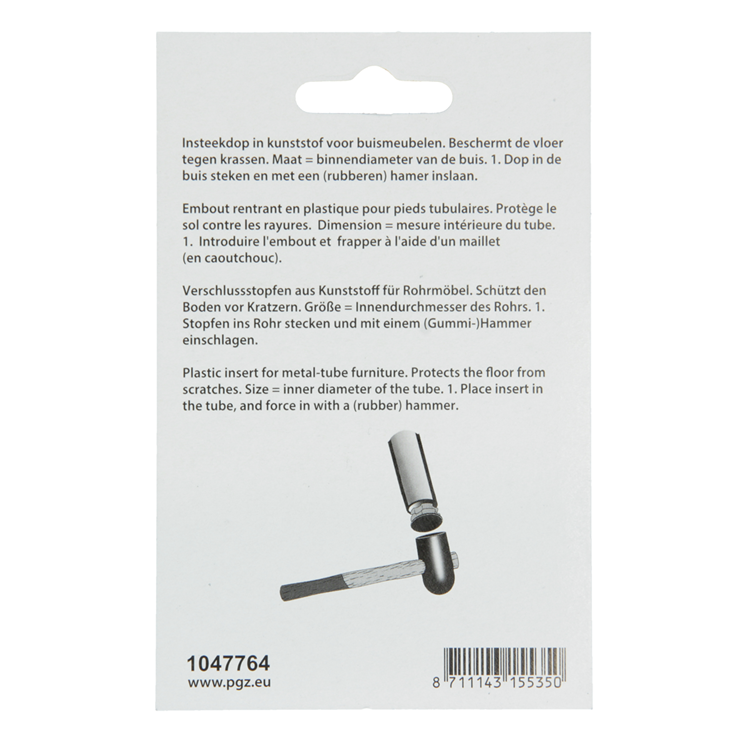Mack 1047764 - tappo in plastica nero 20 x 40 mm 4 pz | 6 pezzi