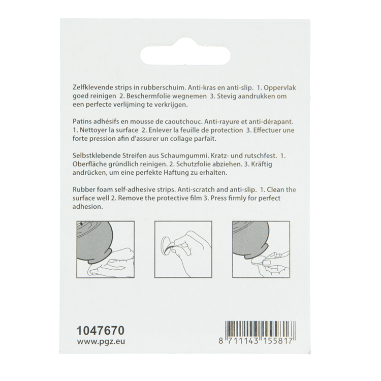 Mack 1047670 - striscia di gomma autoadesiva nera ø 25 mm 6 pz | 12 pezzi