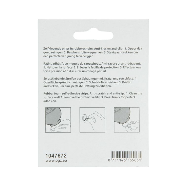 Mack 1047672 - striscia di gomma autoadesiva nera ø 28 mm 6 pz | 12 pezzi