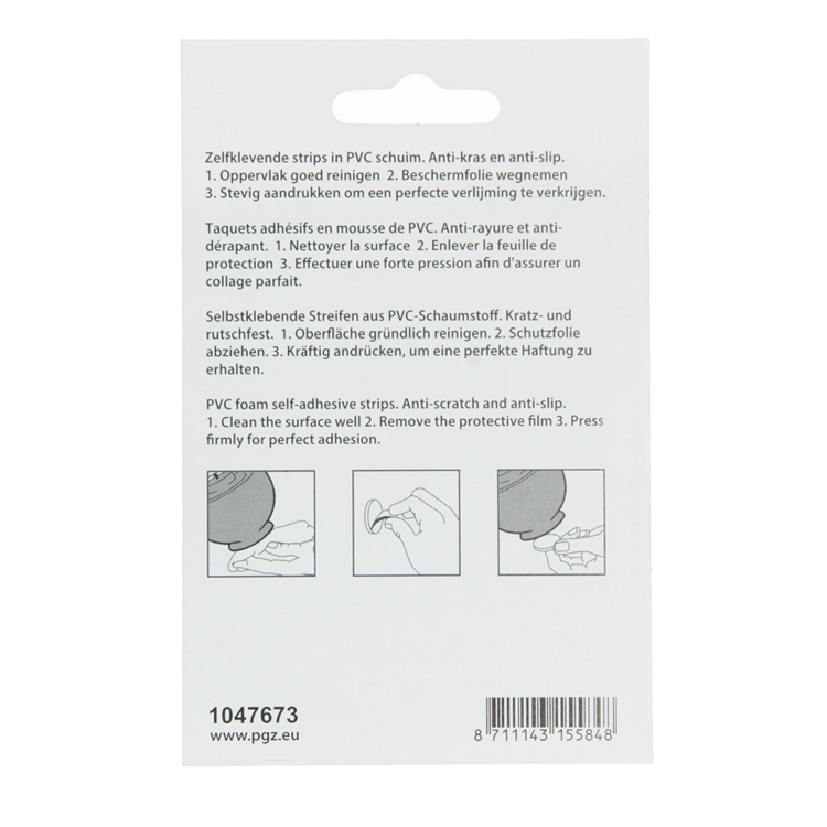 Mack 1047673 - striscia di schiuma autoadesiva nera 20 x 20 mm 24 pz | 6 pezzi