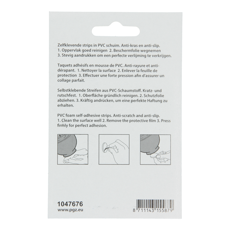 Mack 1047676 - striscia di schiuma autoadesiva bianca 20 x 20 mm 24 pz | 6 pezzi