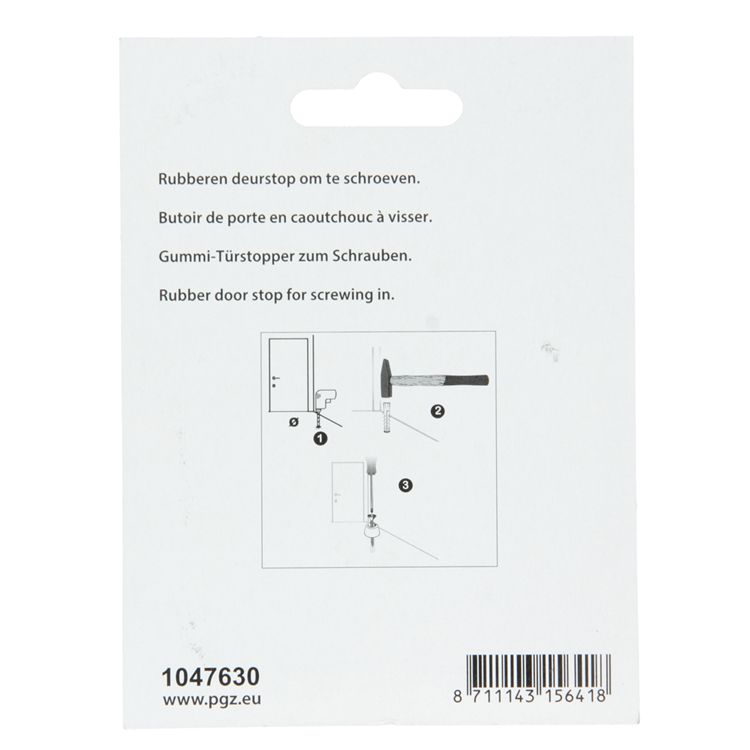 Mack 1047630 - gomma fermaporta + vite bianca 30 x 25 mm 2 pz | 6 pezzi