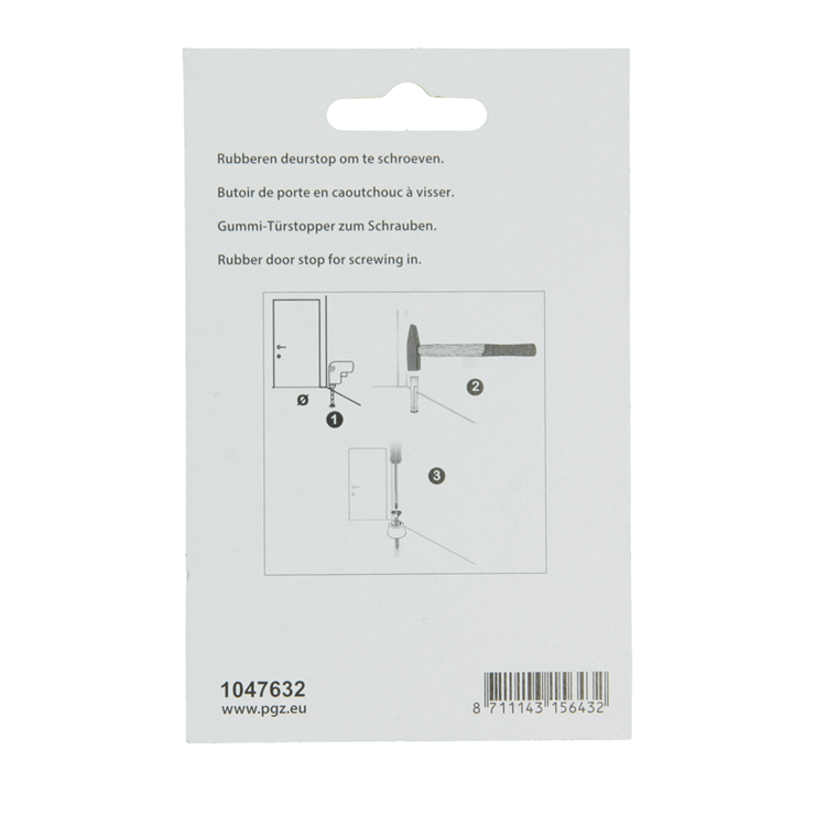 Mack 1047632 - gomma fermaporta + vite grigia 30 x 35 mm 2 pz | 6 pezzi