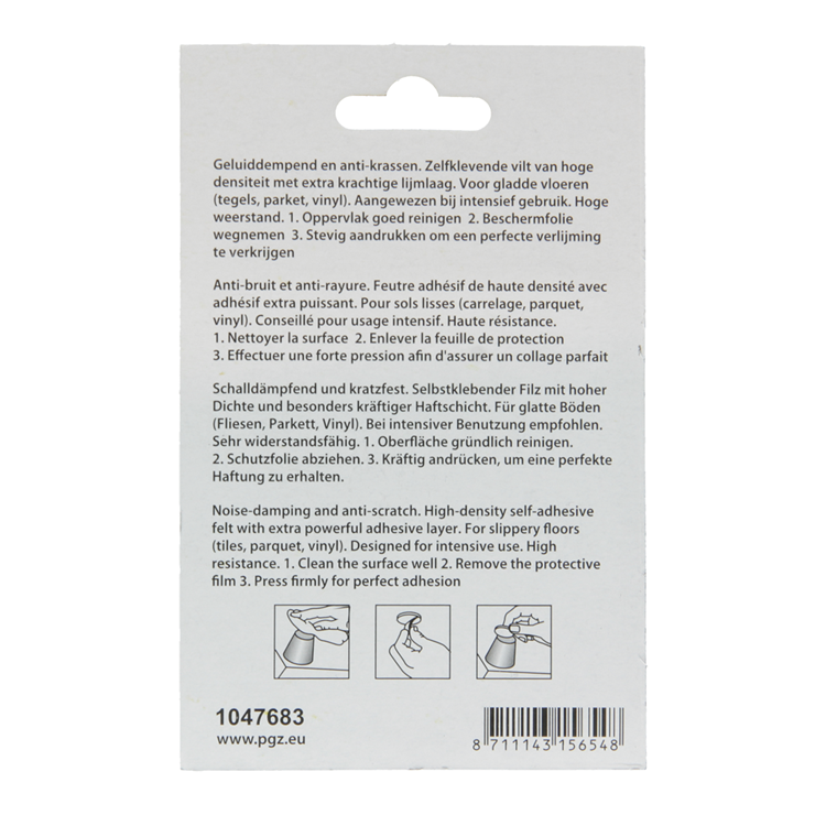 Mack 1047683 - super feltro autoadesivo beige ø 28 mm 8 pz | 12 pezzi