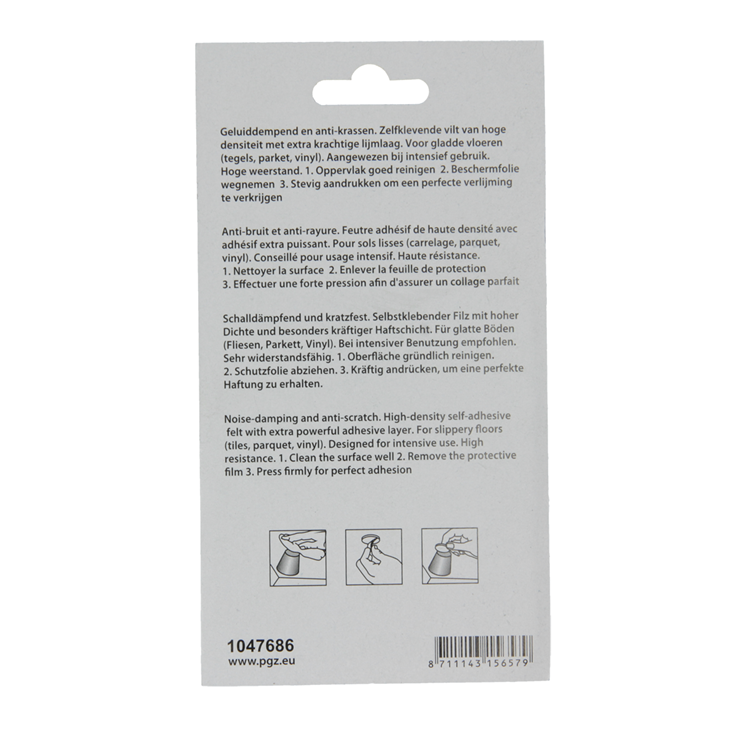 Mack 1047686 - super feltro autoadesivo beige 34 x 34 mm 8 pz | 12 pezzi