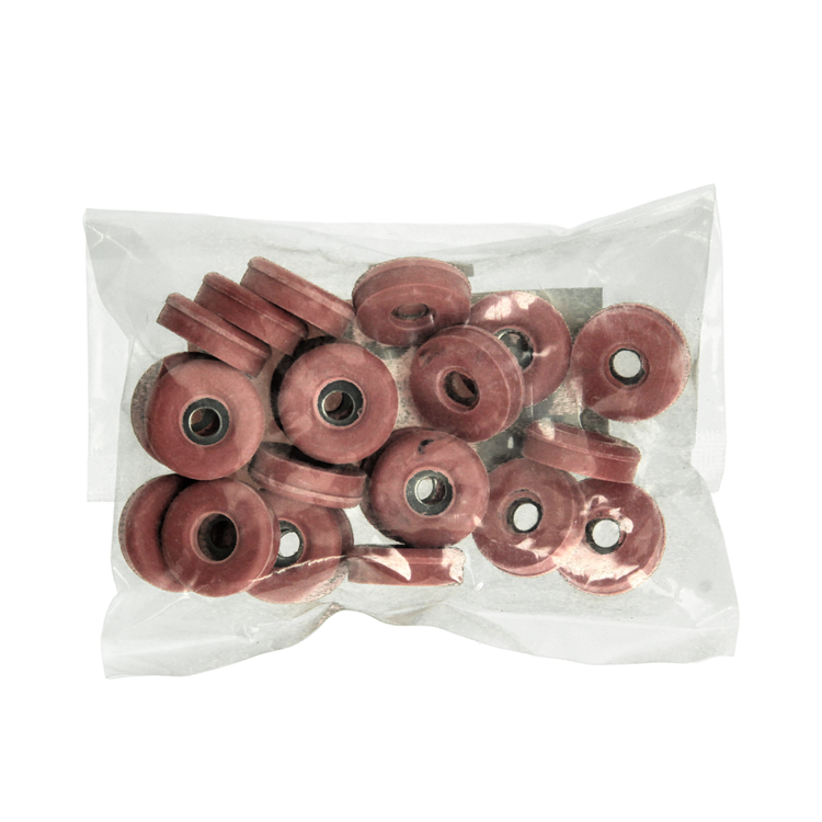 Mack 1047782 - stoeldop rubber rood ø 23 mm 24 st pcs | 6 stuks