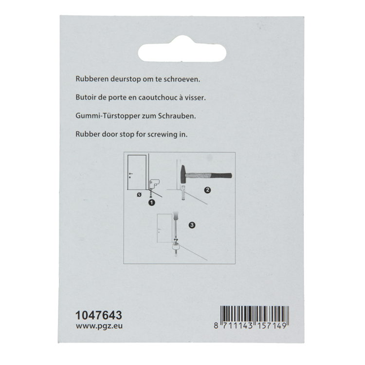 Mack 1047643 - gomma fermaporta + vite rossa 30 x 25 mm 2 pz | 6 pezzi