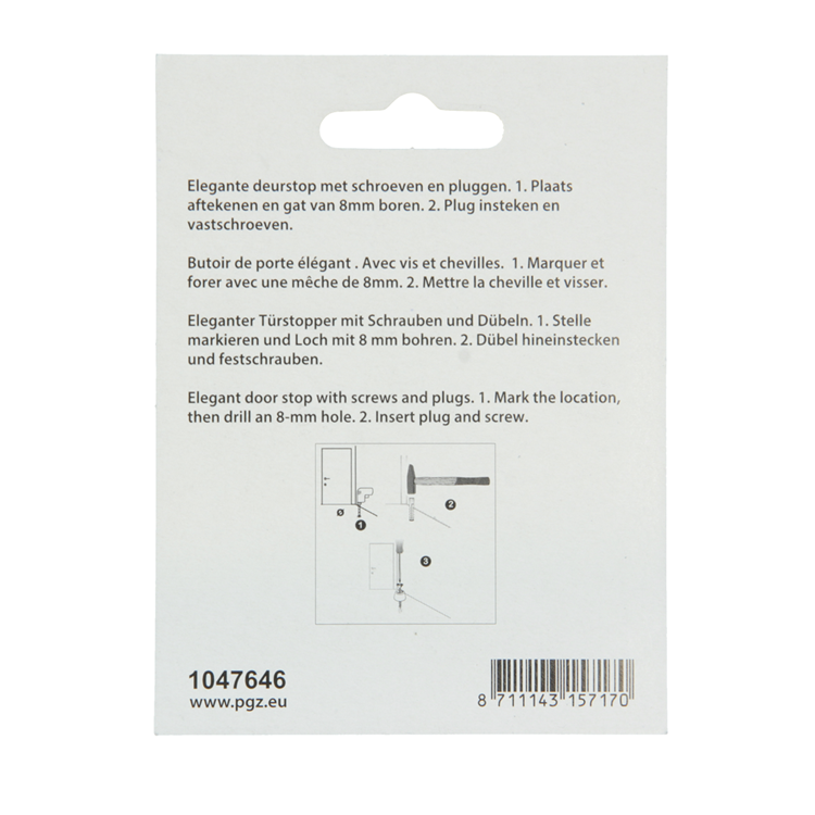 Mack 1047646 - fermaporta con gomma cromata ø 30 mm 1 pz pz | 6 pezzi
