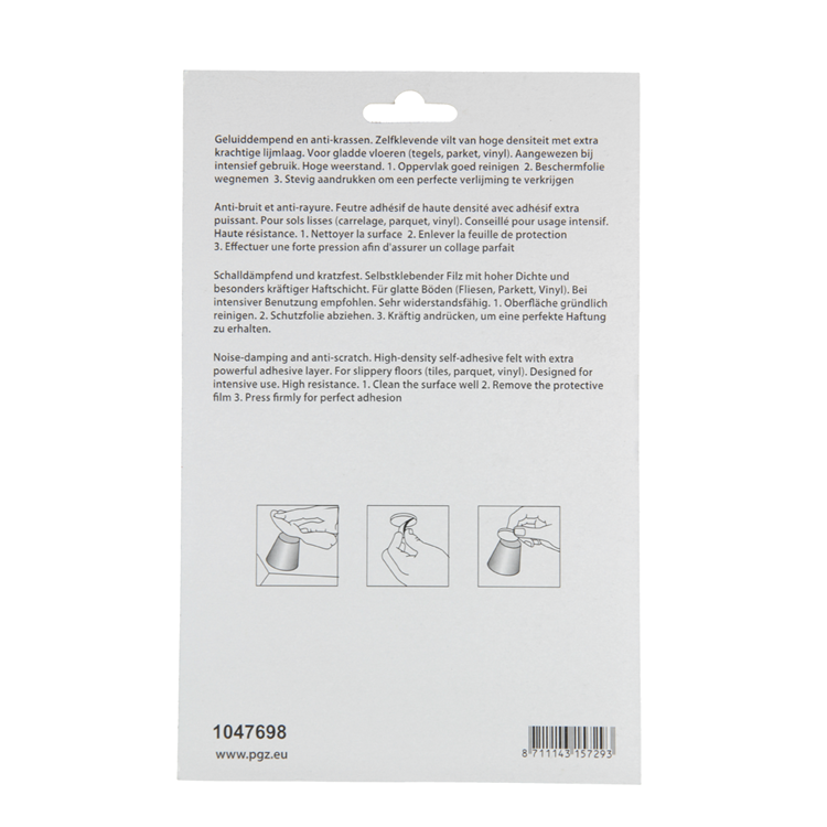 Mack 1047698 - superfeltro autoadesivo beige 12 x 150 mm 9 pz | 12 pezzi