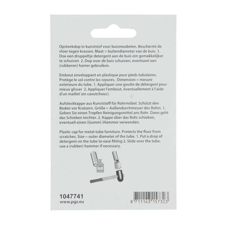 Mack 1047741 - tappo in plastica nero ø 25 mm 4 pz | 6 pezzi