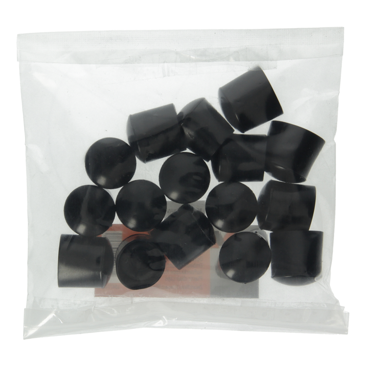 Mack 1047746 - tappo in plastica nero ø 22 mm 16 pz | 6 pezzi