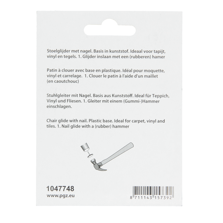 Mack 1047748 - chiodo scorrevole per sedia plastica marrone ø 28 mm 4 pz | 6 pezzi