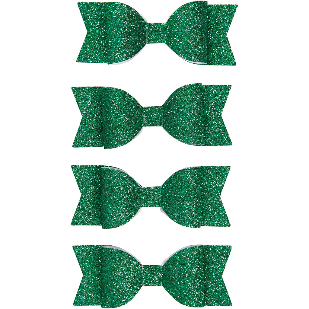 Fiocchi Vivi Gade, misura 31x85 mm, glitter verde, 4 pezzi 1 scatola