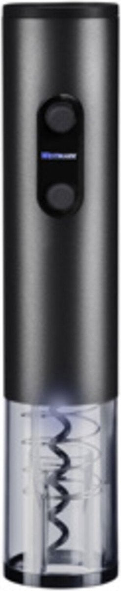 Cavatappi Westmark vasco - apribottiglie elettrico per bottiglie di vino con tappo in sughero, cavatappi facile da usare con una mano, sono necessarie 4 batterie AA - acciaio inossidabile, alluminio