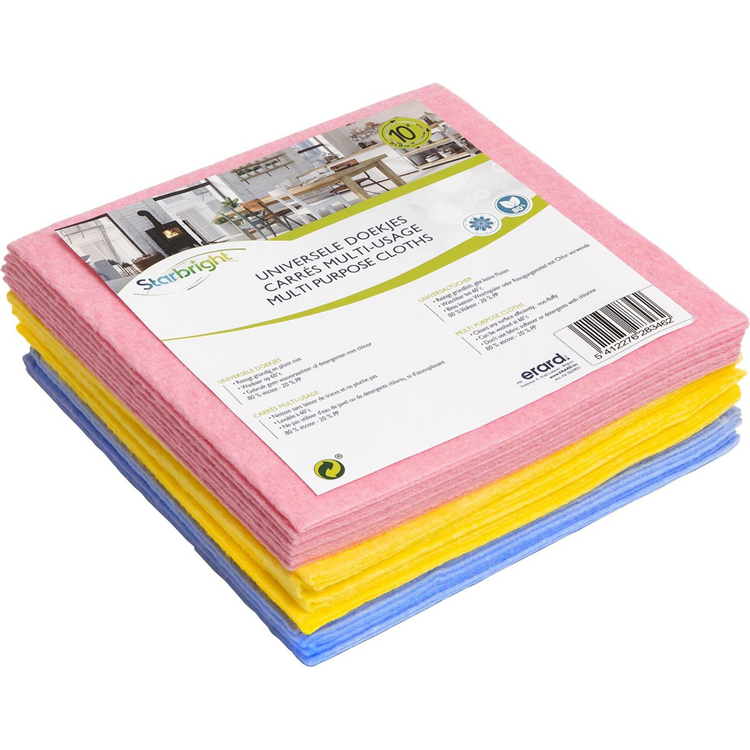 Starbright 1063305 - toallitas de viscosa 10 piezas 38 x 38cm sb | 5 piezas