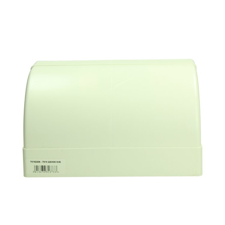 Renson 1069271 - Conexión de esquina de PVC vert. 90° 7015 (220x90) (blanco) | 3 piezas