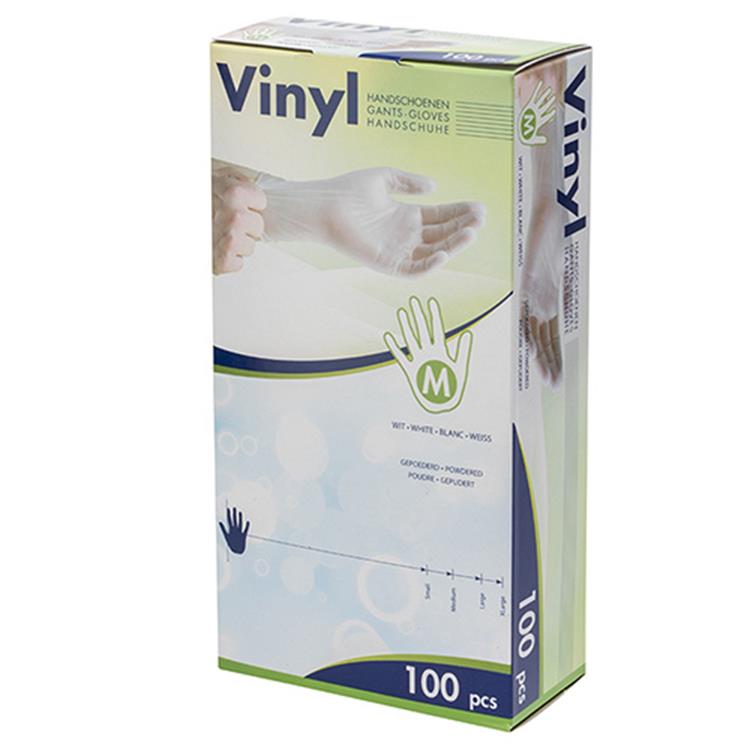 Hy@pro 1056837 - guante vinilo mediano + caja de 100 uds | 5 piezas