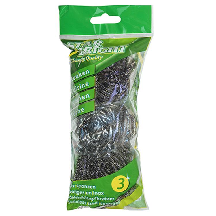 Starbright 1009144 - esponjas sb acero inoxidable 3 piezas | 6 piezas