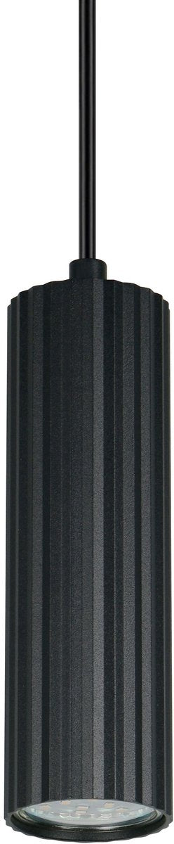 Trio soka - lampada a sospensione - nero opaco - escl. 1x gu10 5 w - regolabile in altezza