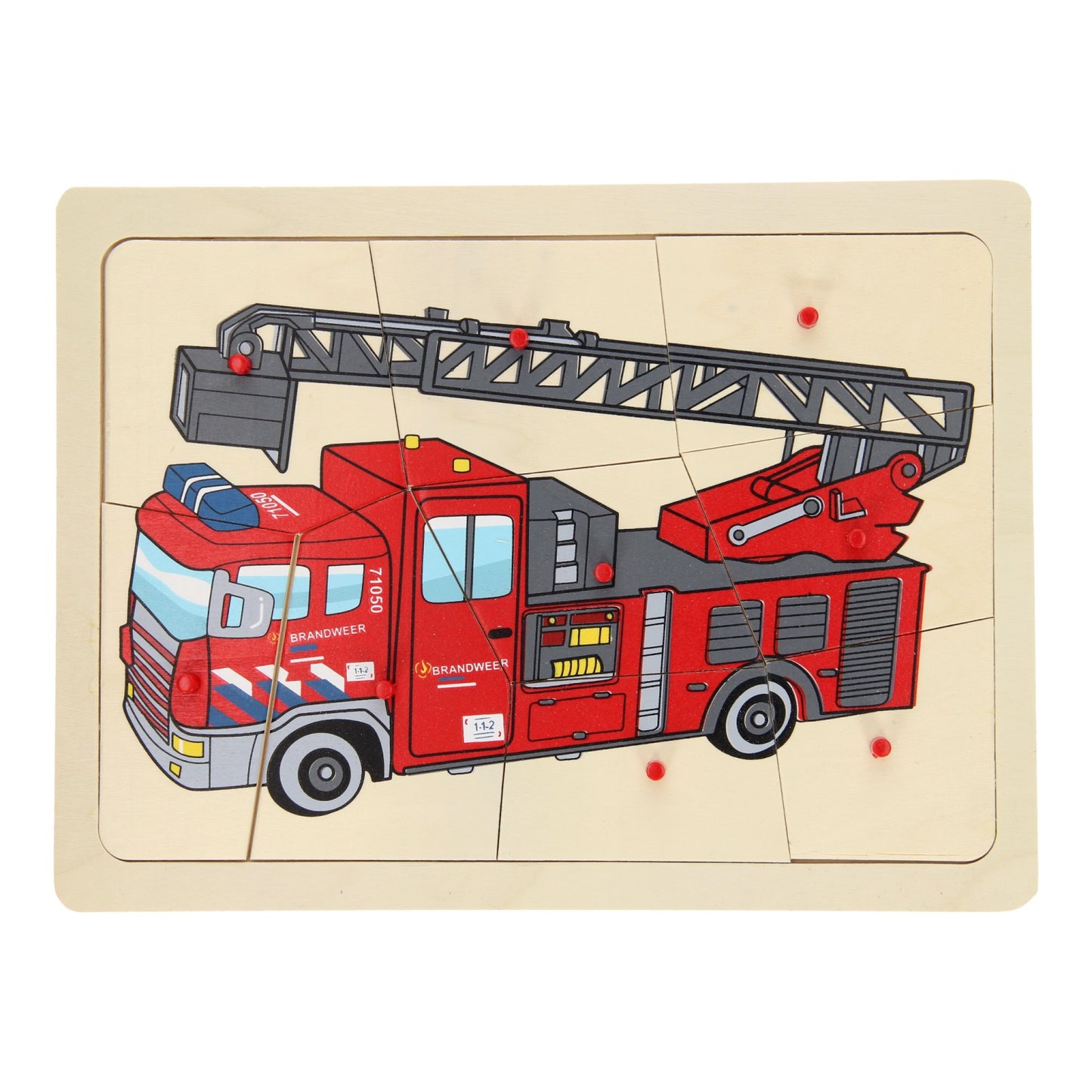 Playwood puzzle in legno vigili del fuoco, 9 pz.