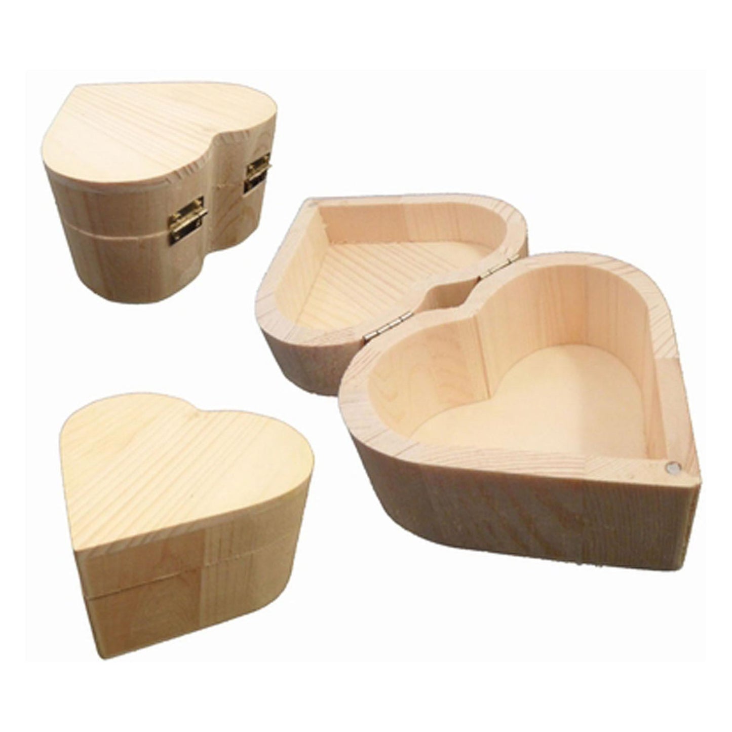 Playwood Wooden Box a forma di cuore, 10 cm