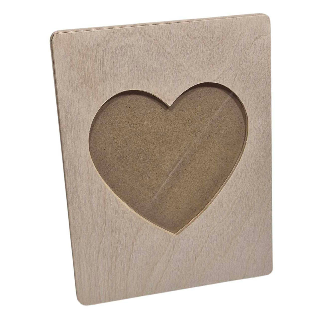 Marco de fotos de madera Playwood corazón