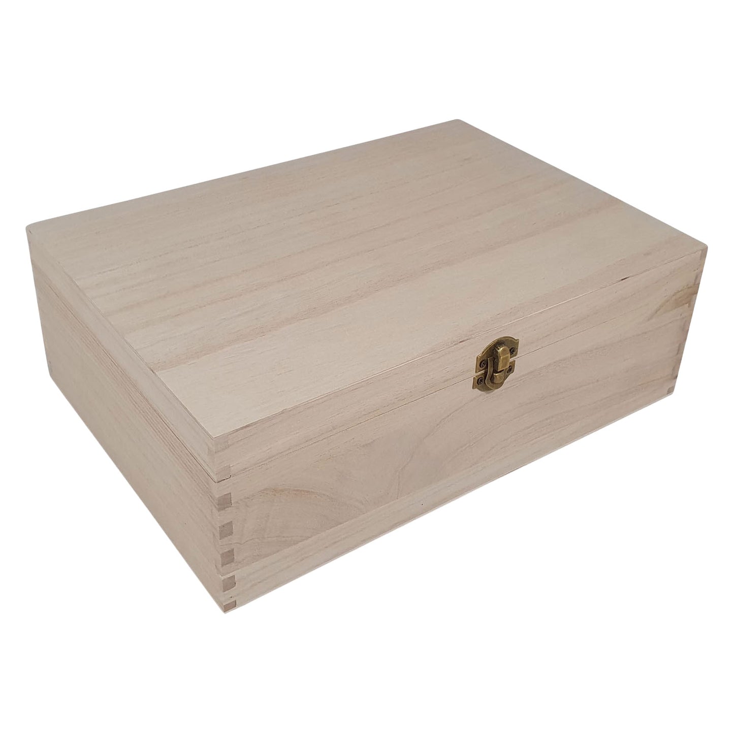Caja de madera Playwood 24 compartimentos con tapa.