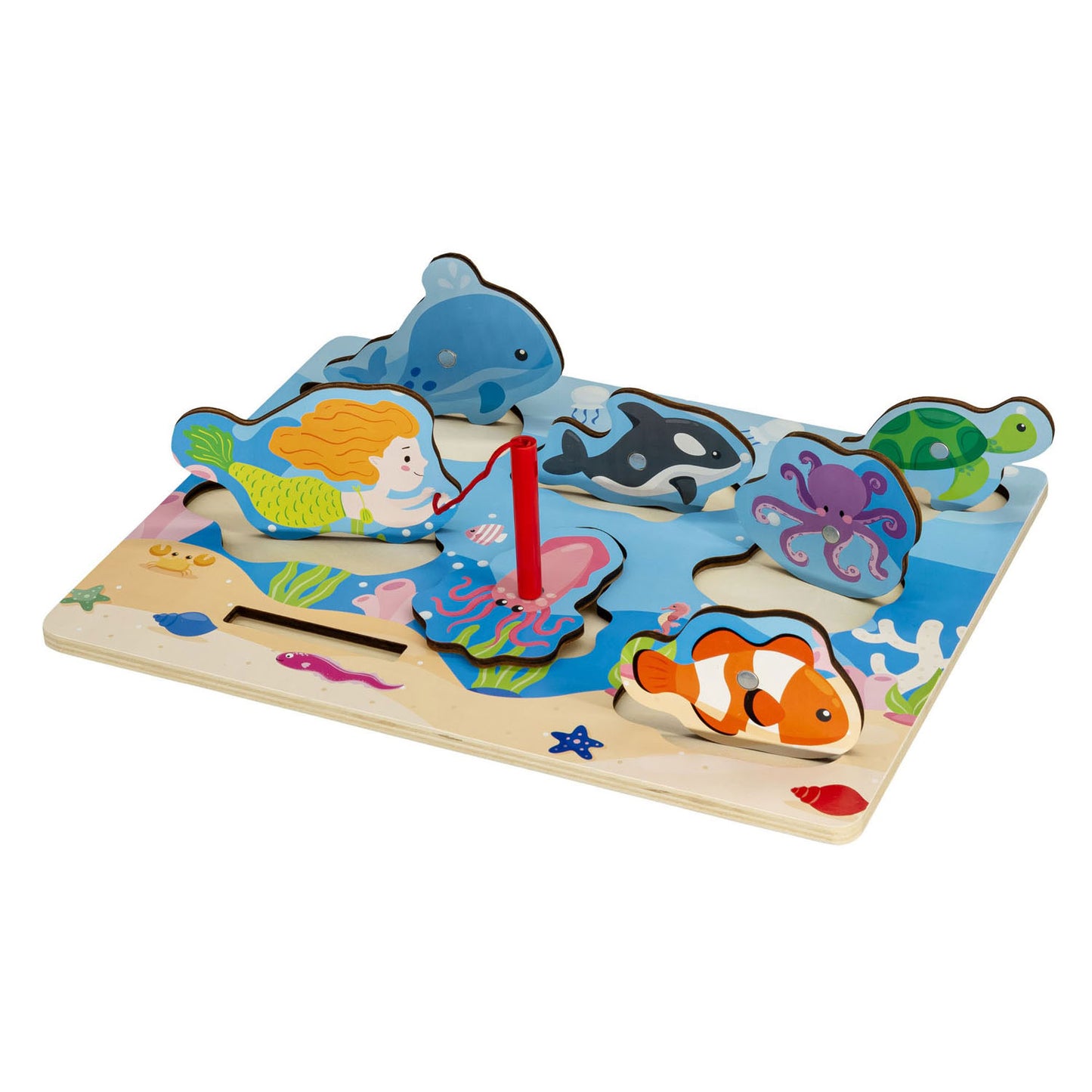 Puzzle in legno e gioco di pesca Playwood - 7 pz.