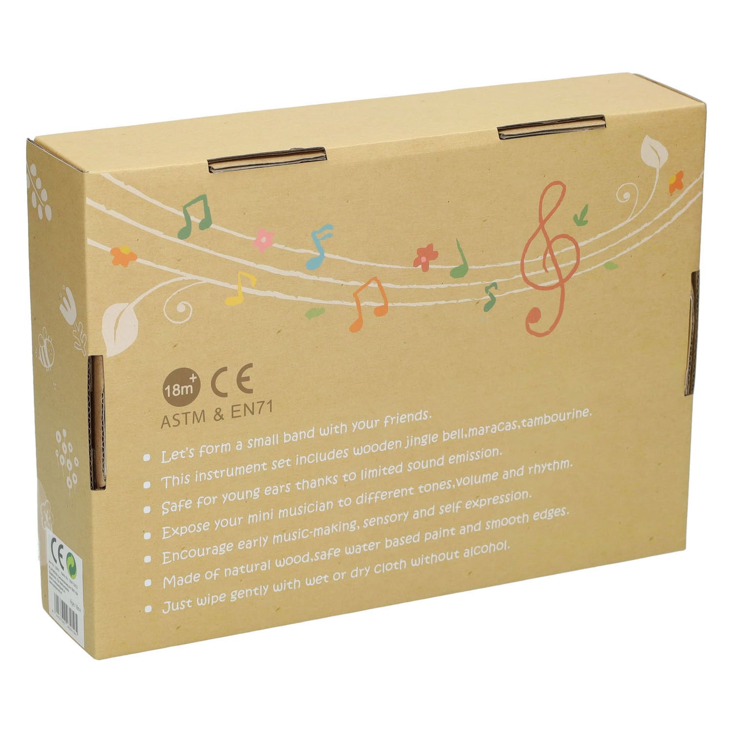 Set musicale in legno Playwood farfalla - 3 pezzi.