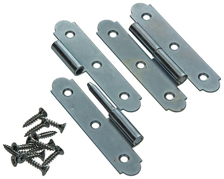 Mack 1013261 - 2 bisagras españolas izquierda galvanizada h 100 x w 50 mm | 5 piezas