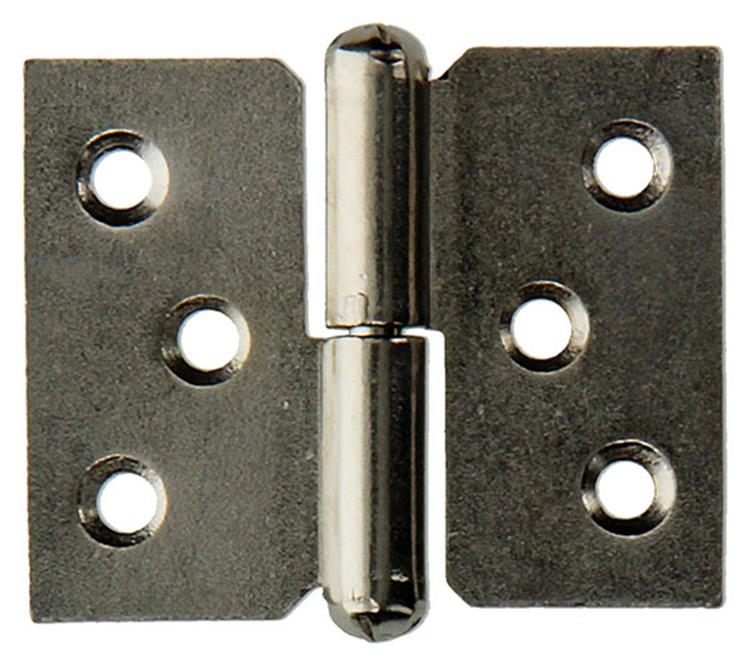 Mack 1013350 - 2 bisagras para muebles izquierda niquelada alto 40 x ancho 50 mm | 5 piezas
