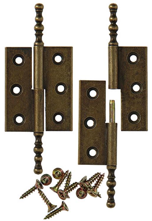 Mack 1013559 - 2 bisagras para muebles izquierda bronceadas h 50 x w 40 mm | 5 piezas