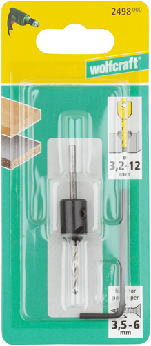 Preforatura Wolfcraft | con svasatore | ø3,2-12 mm | 1 pezzo - 2498000