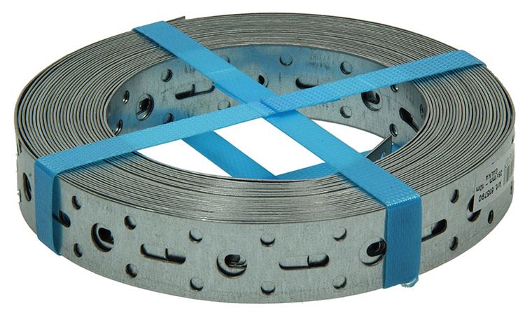 1014041 - listón de hierro perforado, galvanizado 25mmx1mmx10m | 5 piezas